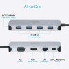 RAPOO XD200 USB C Hub Adapter, 10-in-1 Adapter, with 4K HDMI, 1080P VGA, SD/TF Card Reader, 4 USB 3.0 Ports, Type C Charging, RJ-45 Port, for MacBook 12 inch, MacBook Pro, Chromebook, XPS, and More RAPOO XD200 USB C Hub Adapter, 10-in-1 Adapter, with 4K HDMI, 1080P VGA, SD/TF Card Reader, 4 USB 3.0 Ports, Type C Charging, RJ-45 Port, for MacBook 12 inch, MacBook Pro, Chromebook, XPS, and More