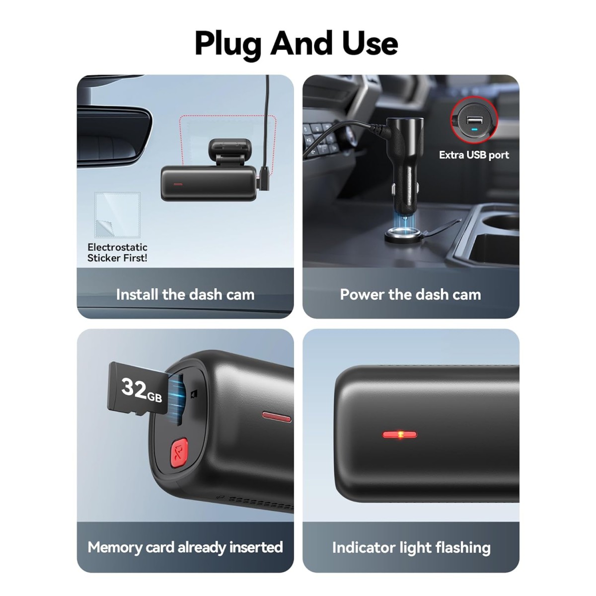 REDTIGER 4K Front Dash Cam for Car, ADAS, with 32GB Memory Card, Built-in WiFi&GPS, Car Camera with G Sensor, Loop Recording, Smart App Control, Night View, 24/7 Parking Mode(F9 Lite)