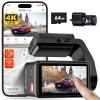 REDTIGER 4K+1080P Front and Rear Dash Cam for Car, 5.8GHz WiFi APP, GPS, 2.2''Mini Touch Screen, Voice Control, Built-in 64GB Card, Loop Recording, 24H Parking Mode(A4)