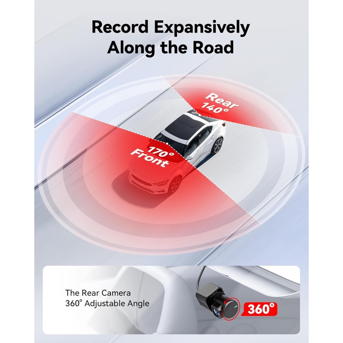 REDTIGER Dash Cam Front Rear, 4K/2.5K Full HD Dash Camera for Cars, Built-in Wi-Fi GPS, 3.16” IPS Screen, Night Vision, 170°Wide Angle, WDR, 24H Parking Mode (4K Front + 1080P Inside Rear)