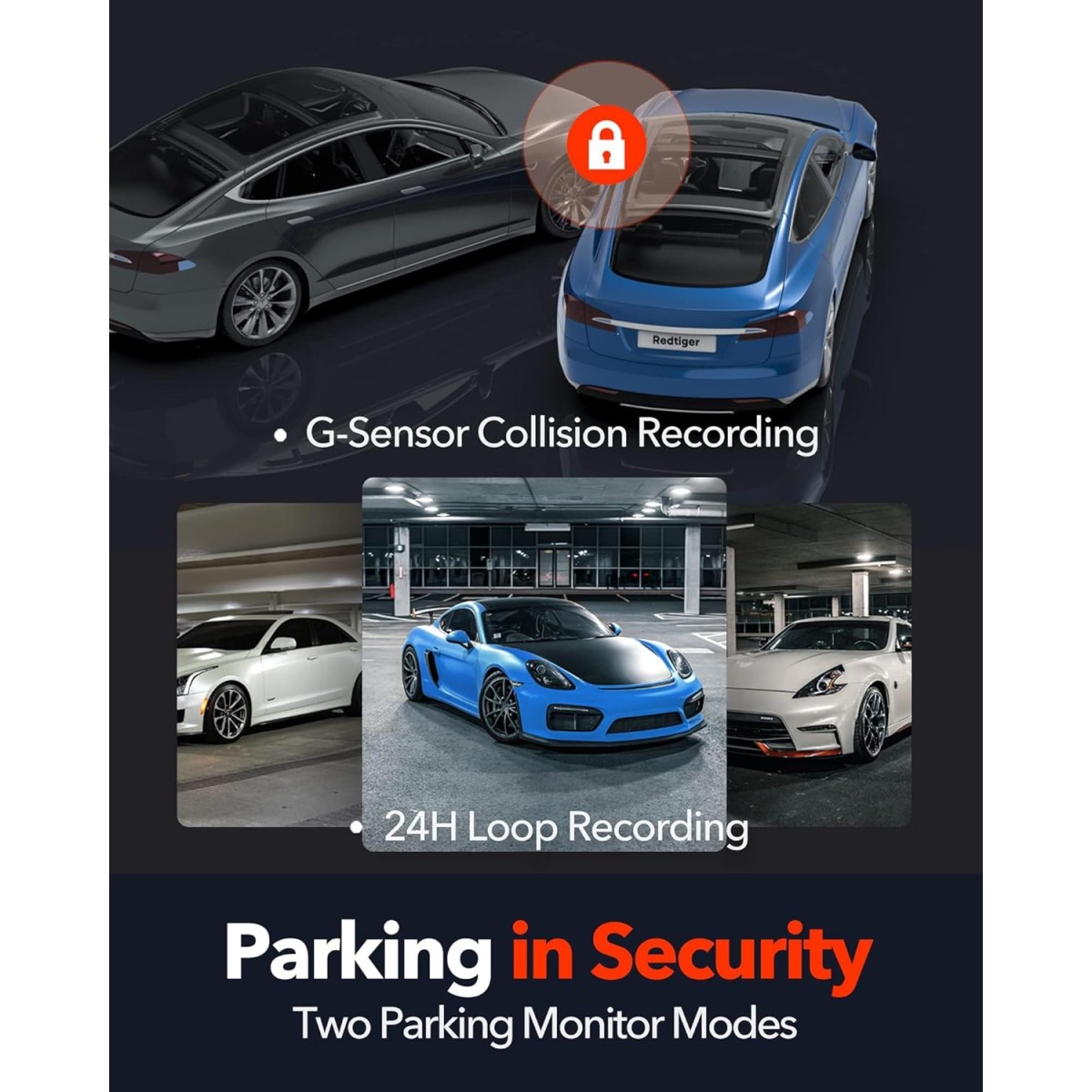 REDTIGER F7N 4K Dual Dash Cam with Free 64GB Card, Built-in WiFi GPS Front 4K/2.5K and Rear 1080P Dual Dash Camera for Cars,3.18 inch Screen,170° Wide Angle, Parking Monitor, Support 256GB Max