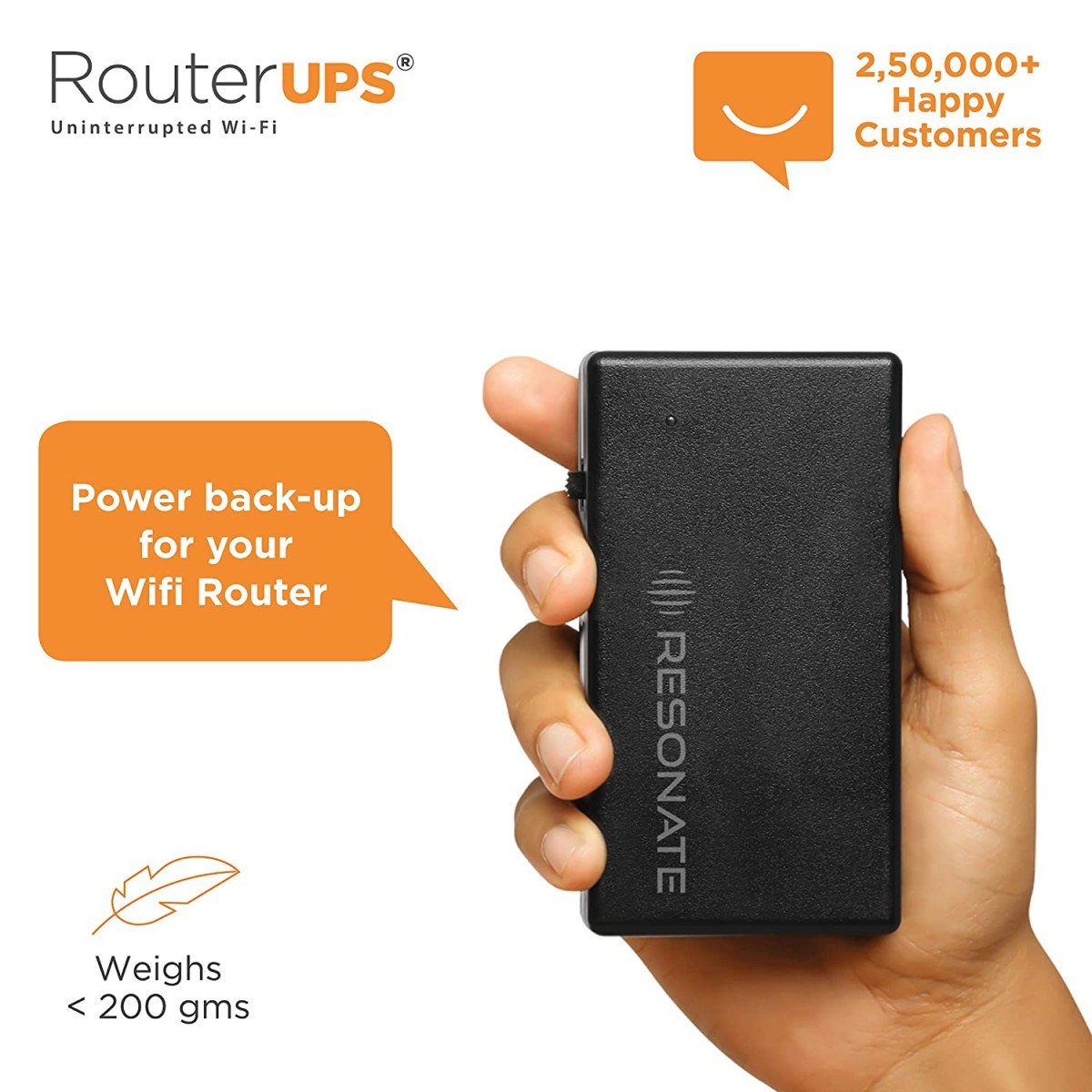 RESONATE RouterUPS CRU12V2A Power Backup for Router
