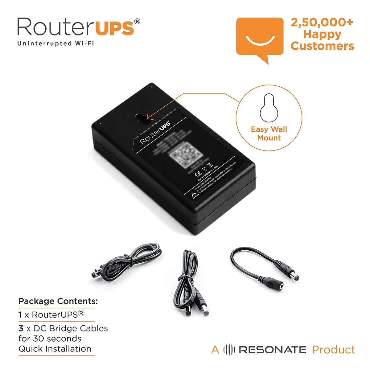 RESONATE RouterUPS CRU12V2A Power Backup for Router