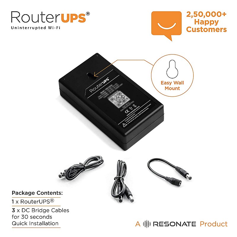 RESONATE RouterUPS CRU12V2A Power Backup for Router