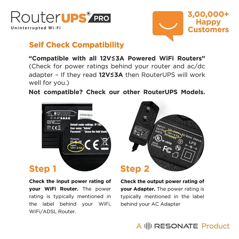 RESONATE RouterUPS CRU9V Power Backup for Router