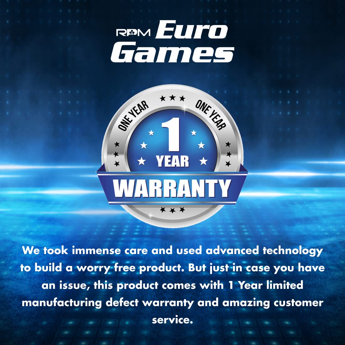 RPM Euro Games Gaming Over Ear Earphones Wired with Detachable Mic | for Mobile Phones, PC, Tablet, PS4, PS5 (Blue)