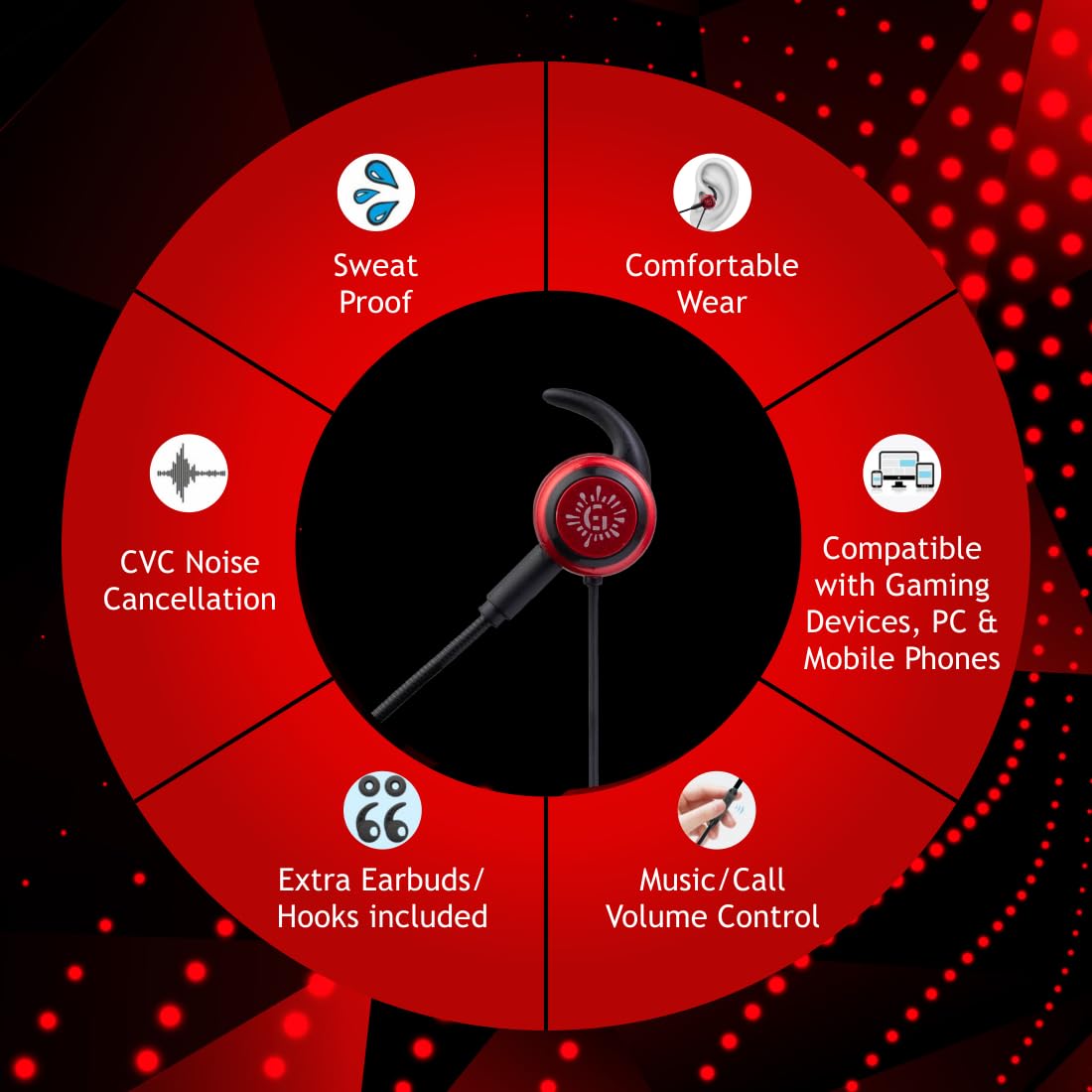 RPM Euro Games Gaming Over Ear Earphones Wired with Detachable Mic | for Mobile Phones, PC, Tablet, PS4, PS5 (Blue)