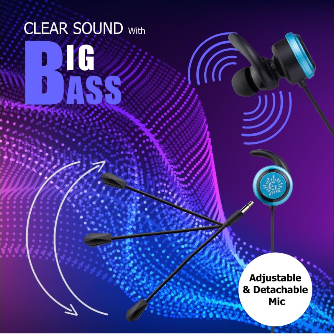 RPM Euro Games Gaming Over Ear Earphones Wired with Detachable Mic | for Mobile Phones, Pc, Tablet, Ps4, Ps5 (Red)