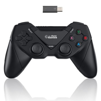 RPM Euro Games Laptop/PC Controller 2.4G Wireless Gamepad for Windows - 7, 8, 8.1,10, XP & PS3. Plug and Play with USB Dongle Connect(Upgraded with XYAB Buttons)