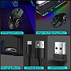 RPM Euro Games USB Wireless Gaming Mouse Rechargeable 500 mAh Battery DPI Upto 3200 6 Color RGB Lights Rubber Coated Mice, Black