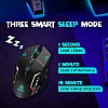 RPM Euro Games USB Wireless Gaming Mouse Rechargeable 500 mAh Battery DPI Upto 3200 6 Color RGB Lights Rubber Coated Mice, Black