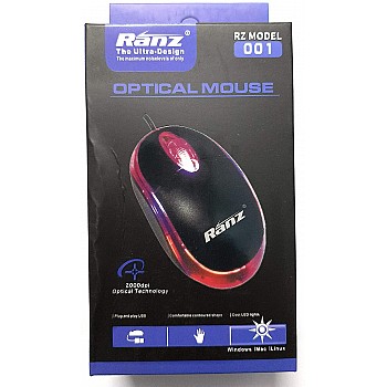 Ranz X1000 Wired Mouse (Black/Grey)