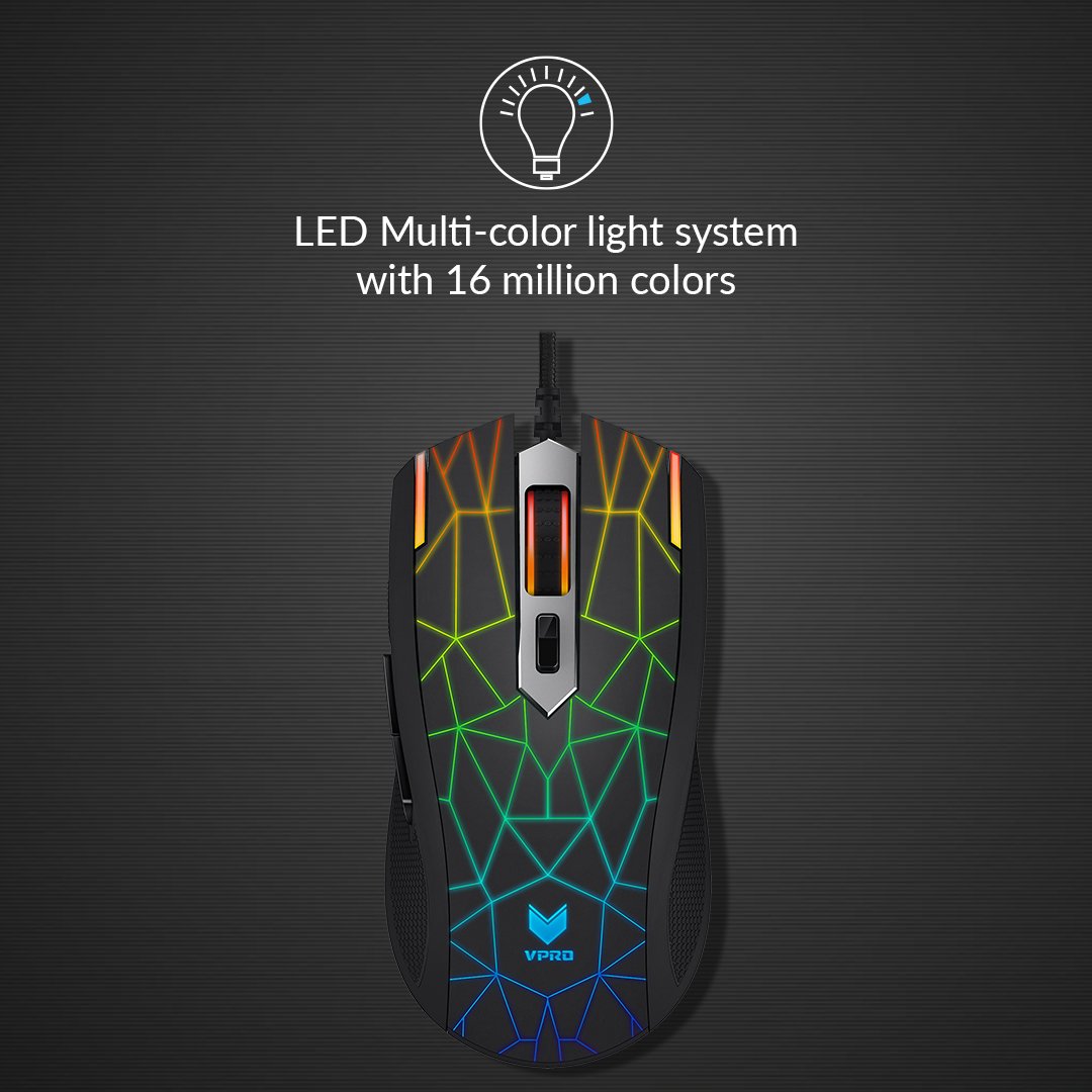 Rapoo V26S Backlit Optical Gaming Mouse (Black) Rapoo V26S Backlit Optical Gaming Mouse (Black)