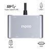 Rapoo XD30 USB C Hub, 4-in-1 USB C Adapter, with 4K USB C to HDMI/30Hz & VGA Ports,PD protocal Power Supply,USB A 3.0 for MacBook Pro 2016/2017/2018, Chromebook, Windows, and More Rapoo XD30 USB C Hub, 4-in-1 USB C Adapter, with 4K USB C to HDMI/30Hz & VGA Ports,PD protocal Power Supply,USB A 3.0 for MacBook Pro 2016/2017/2018, Chromebook, Windows, and More