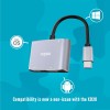 Rapoo XD30 USB C Hub, 4-in-1 USB C Adapter, with 4K USB C to HDMI/30Hz & VGA Ports,PD protocal Power Supply,USB A 3.0 for MacBook Pro 2016/2017/2018, Chromebook, Windows, and More Rapoo XD30 USB C Hub, 4-in-1 USB C Adapter, with 4K USB C to HDMI/30Hz & VGA Ports,PD protocal Power Supply,USB A 3.0 for MacBook Pro 2016/2017/2018, Chromebook, Windows, and More