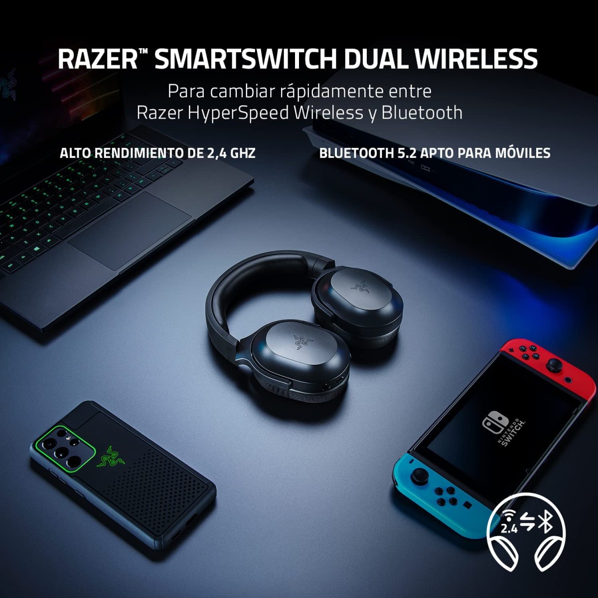 Razer Barracuda X (2022) - Wireless Multi-Platform Gaming and Mobile Headset - Black - FRML Packaging RZ04-04430100-R3M1