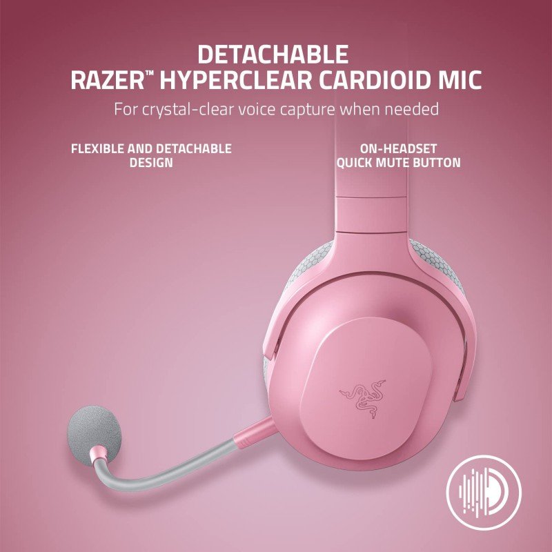 Razer Barracuda X (2022) - Wireless Multi-Platform Gaming and Mobile Headset - Quartz Pink - FRML Packaging RZ04-04430300-R3M1 Razer Barracuda X (2022) - Wireless Multi-Platform Gaming and Mobile Headset - Quartz Pink - FRML Packaging RZ04-04430300-R3M1