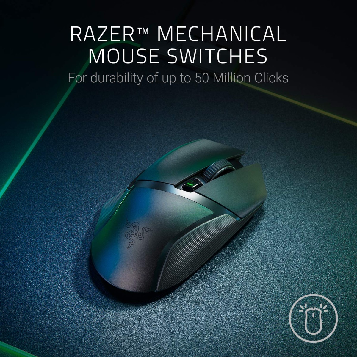 Razer Basilisk X Hyperspeed Wireless Gaming Mouse, (with Razer Technology, Advanced 5G Optical Sensor and 6 Configurable Buttons)