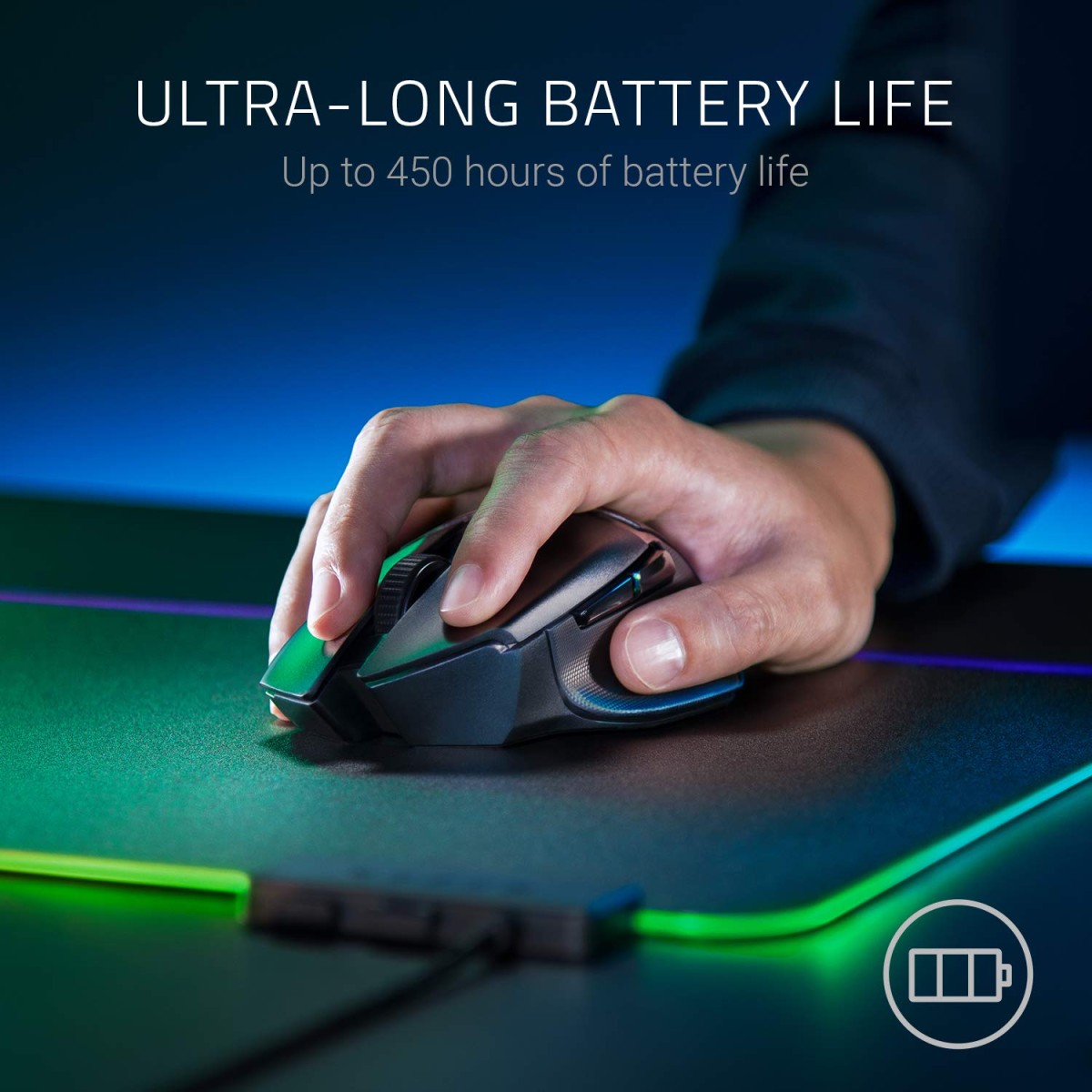 Razer Basilisk X Hyperspeed Wireless Gaming Mouse, (with Razer Technology, Advanced 5G Optical Sensor and 6 Configurable Buttons)