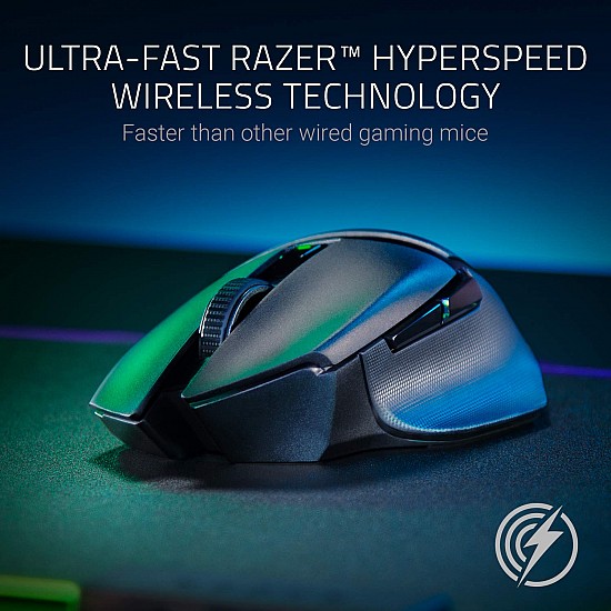 Razer Basilisk X Hyperspeed Wireless Gaming Mouse,  (with Razer  Technology, Advanced 5G Optical Sensor and 6 Configurable Buttons)