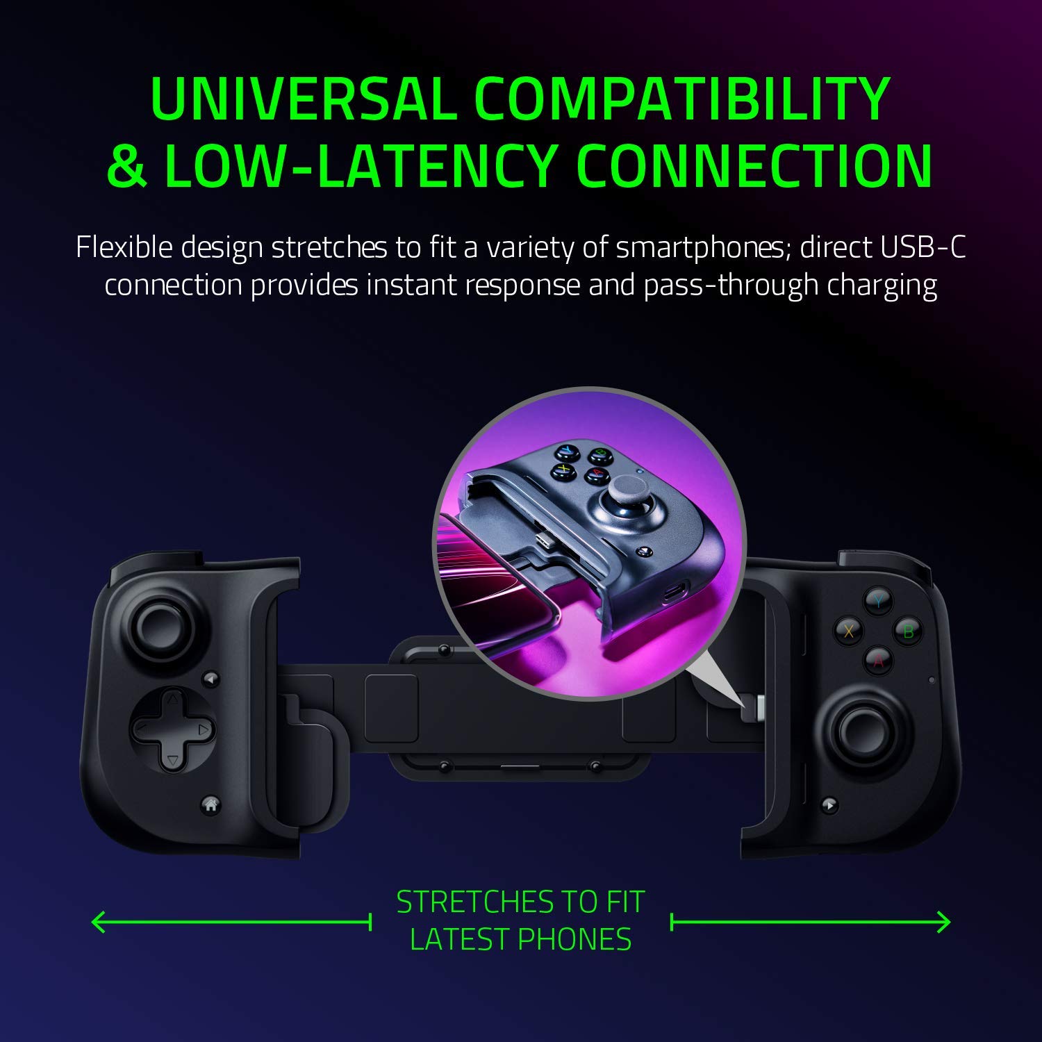 Universal Gaming Razer Kishi Universal Gaming Controller for Android with Cloud Gaming ...