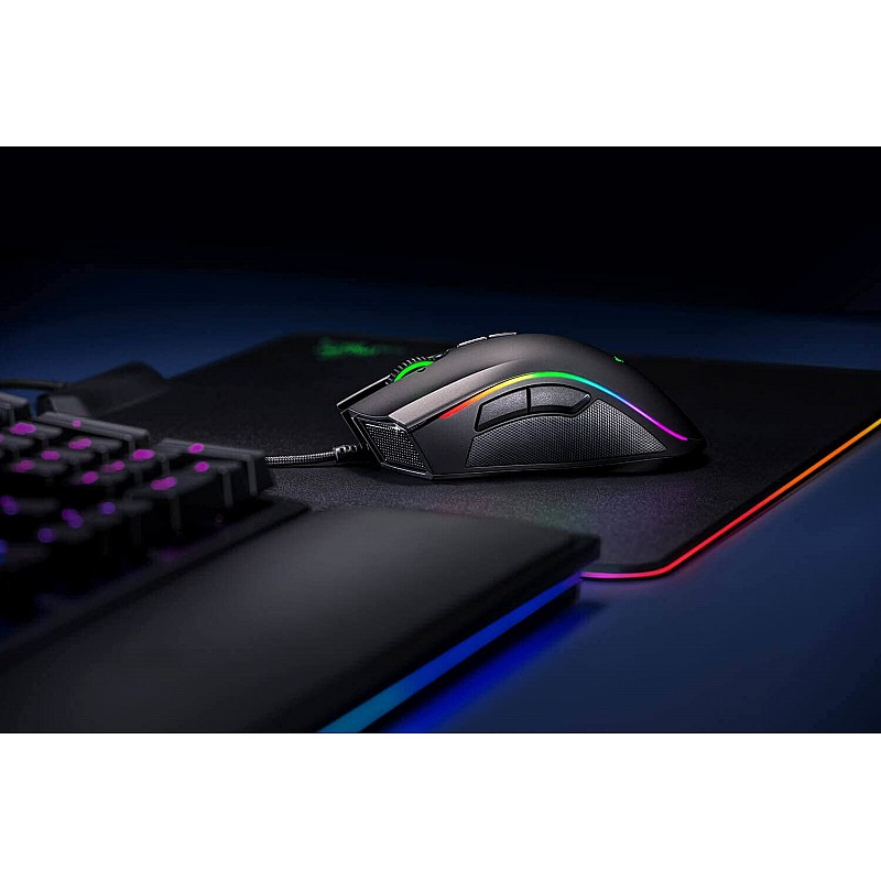 Razer Mamba Elite - Right-Handed Wired Gaming Mouse with Extended Razer Chroma RGB Lighting | 9 Programmable Buttons | 16000 DPI - RZ01-02560100-R3M1