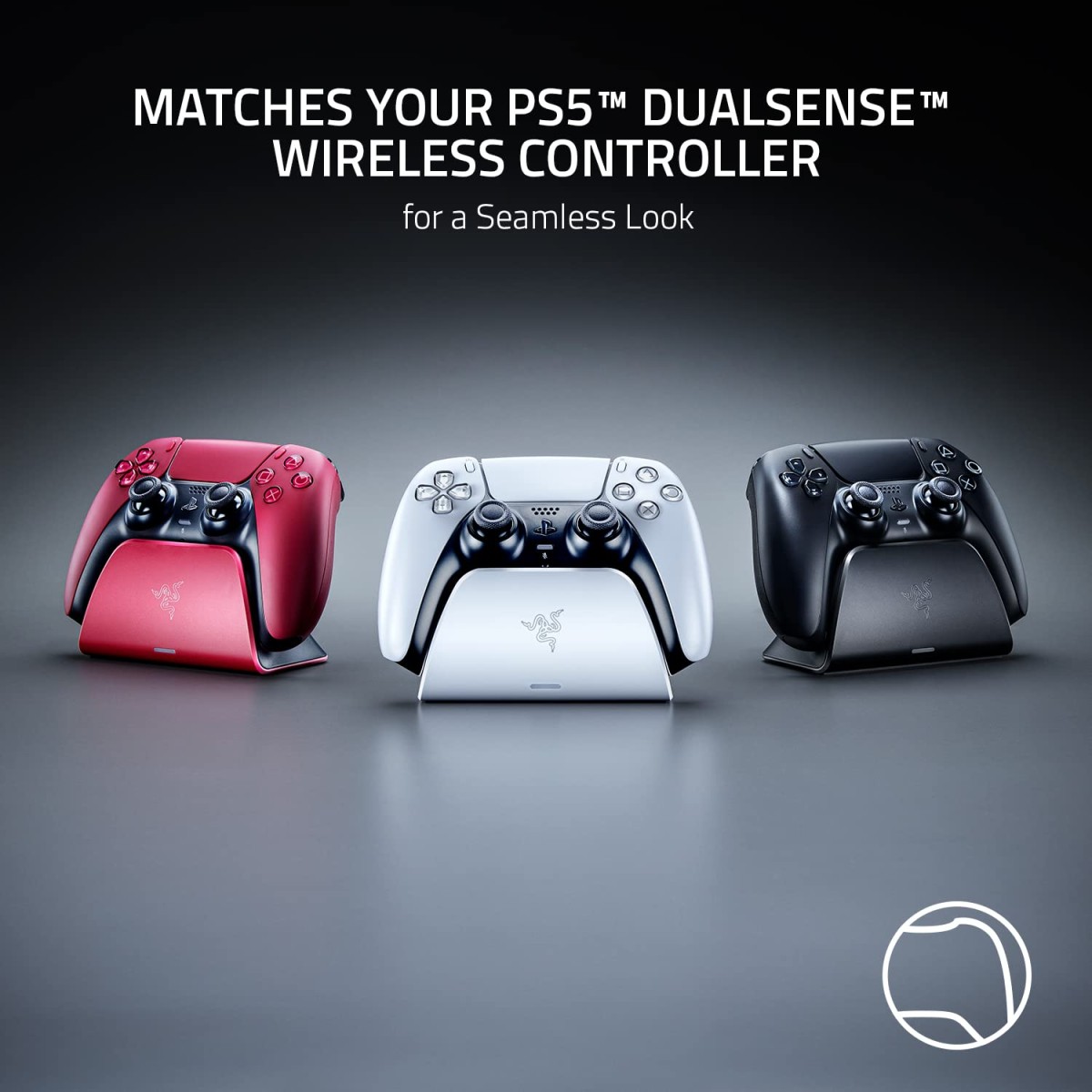 Razer Quick Charging Stand for Play Station 5 DualSense Wireless Controller - Red - RC21-01900300-R3M1