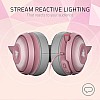 Razer kraken kitty ears chroma usb rgb gaming wired over ear headphones with mic pink