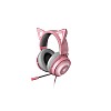 Razer kraken kitty ears chroma usb rgb gaming wired over ear headphones with mic pink