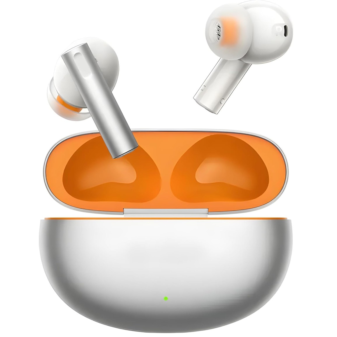 Real Me Air 6 Buds | 50dB Active Noise Cancellation, Hi-Res LHDC Audio, 12.4mm Dynamic Bass Driver, 6 Mic Clear Voice Calls, 51,IP55 Waterproof,TWS for Apple & Android (Air 6, Flame Silver) Real Me Air 6 Buds | 50dB Active Noise Cancellation, Hi-Res LHDC Audio, 12.4mm Dynamic Bass Driver, 6 Mic Clear Voice Calls, 51,IP55 Waterproof,TWS for Apple & Android (Air 6, Flame Silver)