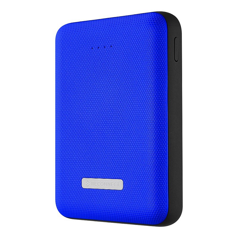 Reconnect 10000 mAh Power Bank, Blue/Black