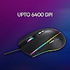 Redgear A-17 Gaming Mouse with Upto 6400 DPI, RGB Lighting and Braided Cable Black