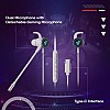 Redgear CEB-150 Gaming Earphones with Immersive Gaming Audio, RGB LED, On-Cable Remote and Type-C Interface (White)