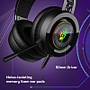 Redgear Cloak Wired RGB Gaming Headphones with Microphone for PC Black