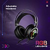 Redgear Cloak Wired RGB Gaming Headphones with Microphone for PC Black