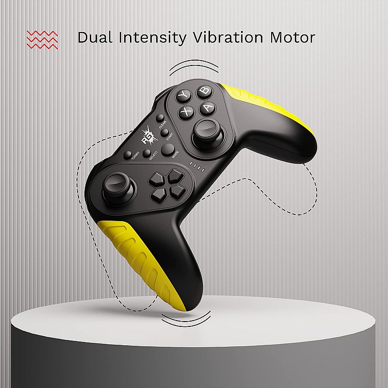 Redgear MS-150 Wired Gamepad with 2 Digital triggers, 2 Analog Sticks Ergonomic Design, 1.8 m Durable Cable, X Input and Direct Input(Punk Yellow)