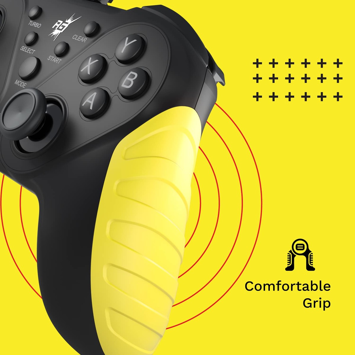 Redgear MS-150 Wired Gamepad with 2 Digital triggers, 2 Analog Sticks Ergonomic Design, 1.8 m Durable Cable, X Input and Direct Input(Punk Yellow)