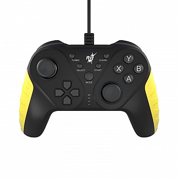 Redgear MS-150 Wired Gamepad with 2 Digital triggers, 2 Analog Sticks Ergonomic Design, 1.8 m Durable Cable, X Input and Direct Input(Punk Yellow)