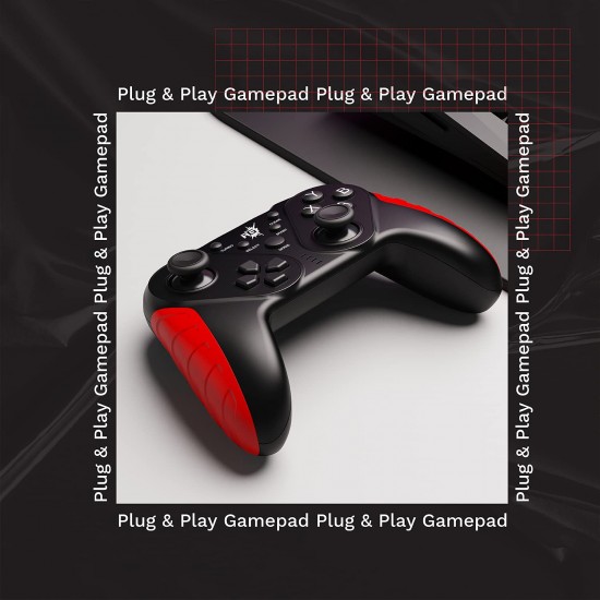 Redgear MS-150 Wireless Gamepad with 2.4GHz Wireless Technology PC Blood Red