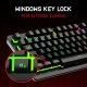 Redgear MT02 Keyboard with LED Modes, Windows Key Lock, Floating & Double Injected Keycaps (Black)