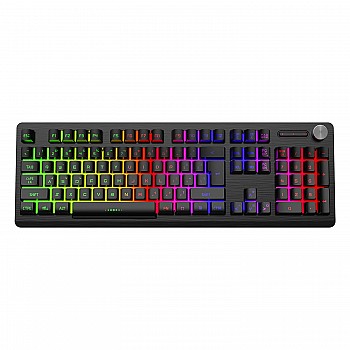 Redgear MT02 Keyboard with LED Modes, Windows Key Lock, Floating & Double Injected Keycaps (Black)