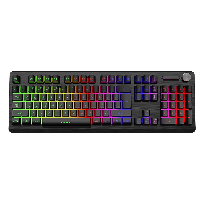 Redgear MT02 Keyboard with LED Modes, Windows Key Lock, Floating & Double Injected Keycaps (Black)