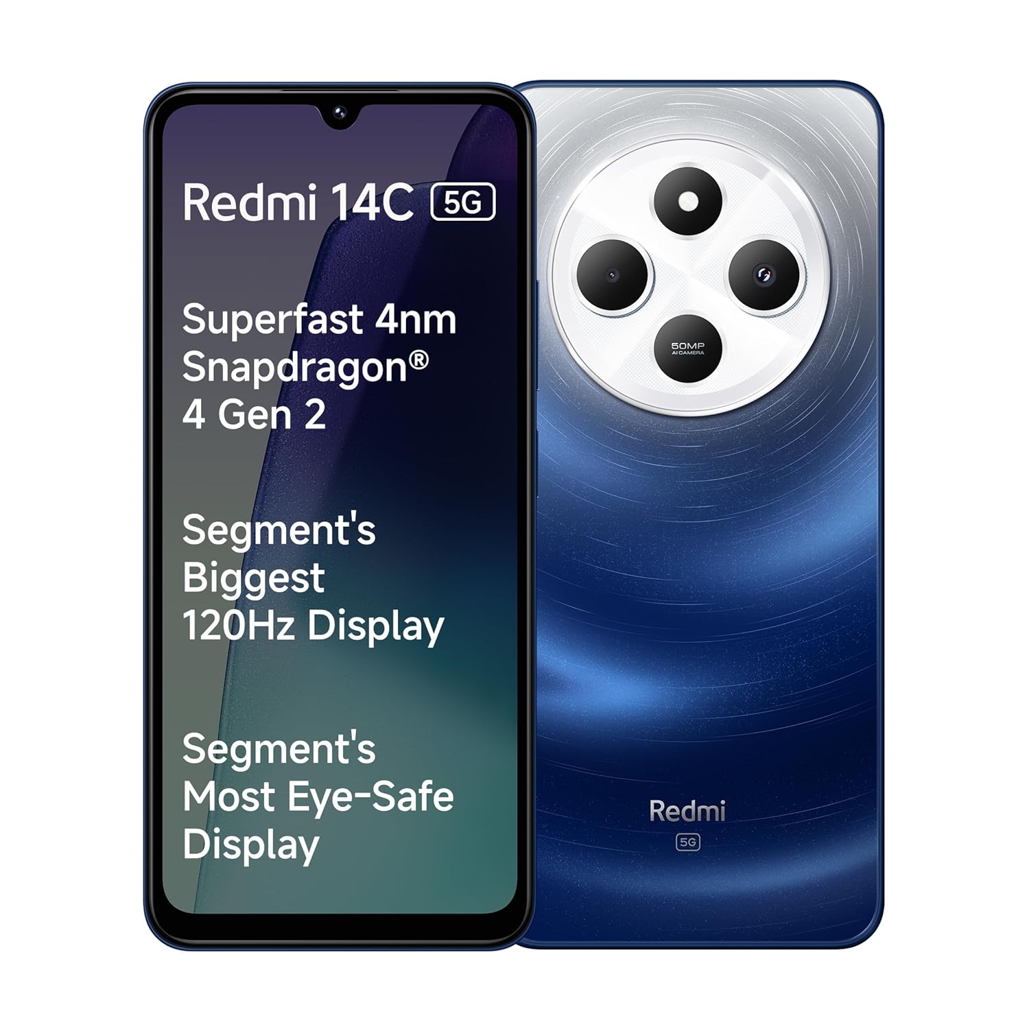 スマートフォン本体 Redmi 14C Starry Blue 4GB RAM 128GB ROM Redmi 14C 5G (Starlight Blue, 4GB RAM, 128GB Storage) | Superfast