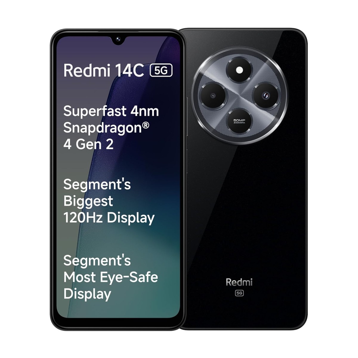 Redmi 14C 5G (Starlight Blue, 4GB RAM, 128GB Storage) | Superfast 4nm Snapdragon 4 Gen 2 | 120Hz 17.47cm (6.88”) Display | 5160mAh Battery | 50MP Dual Camera | Premium Starlight Design {open box}