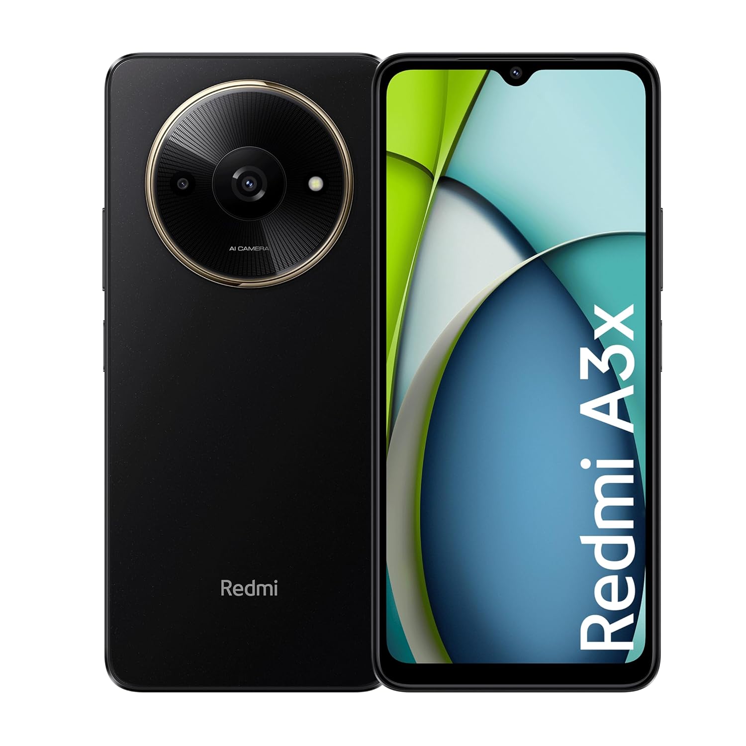 Redmi A3 スマートフォン本体 Redmi A3X (Midnight Black, 3GB RAM, 64GB Storage) | Premium Halo
