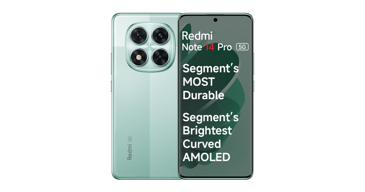 Redmi Note 14 Pro 5G Ivy Green 8GB RAM 256GB Storage|50 MP Sony 
