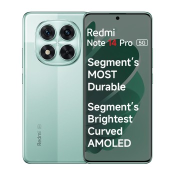 Redmi Note 14 Pro 5G Ivy Green 8GB RAM 256GB Storage|50 MP Sony Camera Setup|Corning Gorilla Glass Victus 2 | 1.5K 3D Curved AMOLED