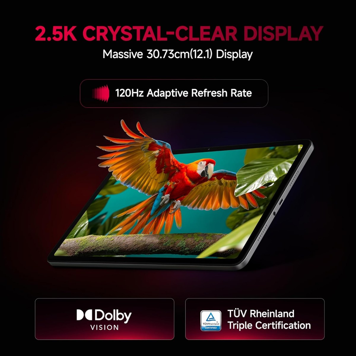 Redmi Pad 2 Pro [Smartchoice] | 12000mAh | Snapdragon 7s Gen 4 |12.1-inch, 2.5K Display |83+ Days Standby |HyperOS 2 |120Hz| Dolby Vision Atmos | Wi-Fi 6| AI Powered | 8GB,128GB |Graphite Grey