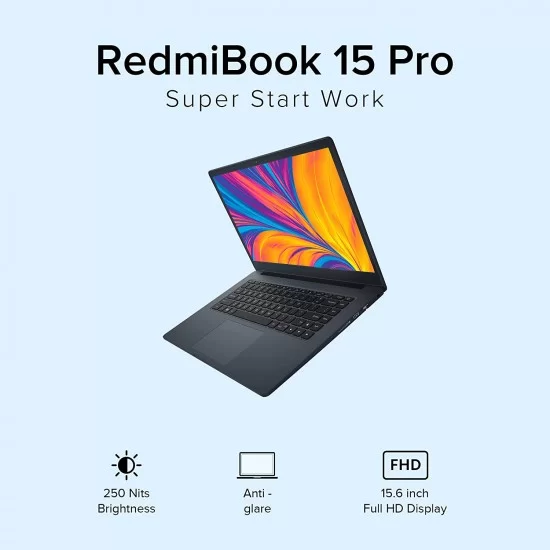 RedmiBook Pro Intel Core i5 11th Gen H Series 15.6-inch Thin and Light Laptop 8GB/512 GB SSD/Windows 11Charcoal Gray