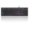 Redragon dyaus k509 wired semi mechanical gaming keyboard with 7 rgb backlit colors on keys & without edge side light illumination (black)